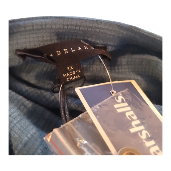 JANE + DELANGEY - 1X V Neck Rustic Blue Blouse - Picture 8 of 9